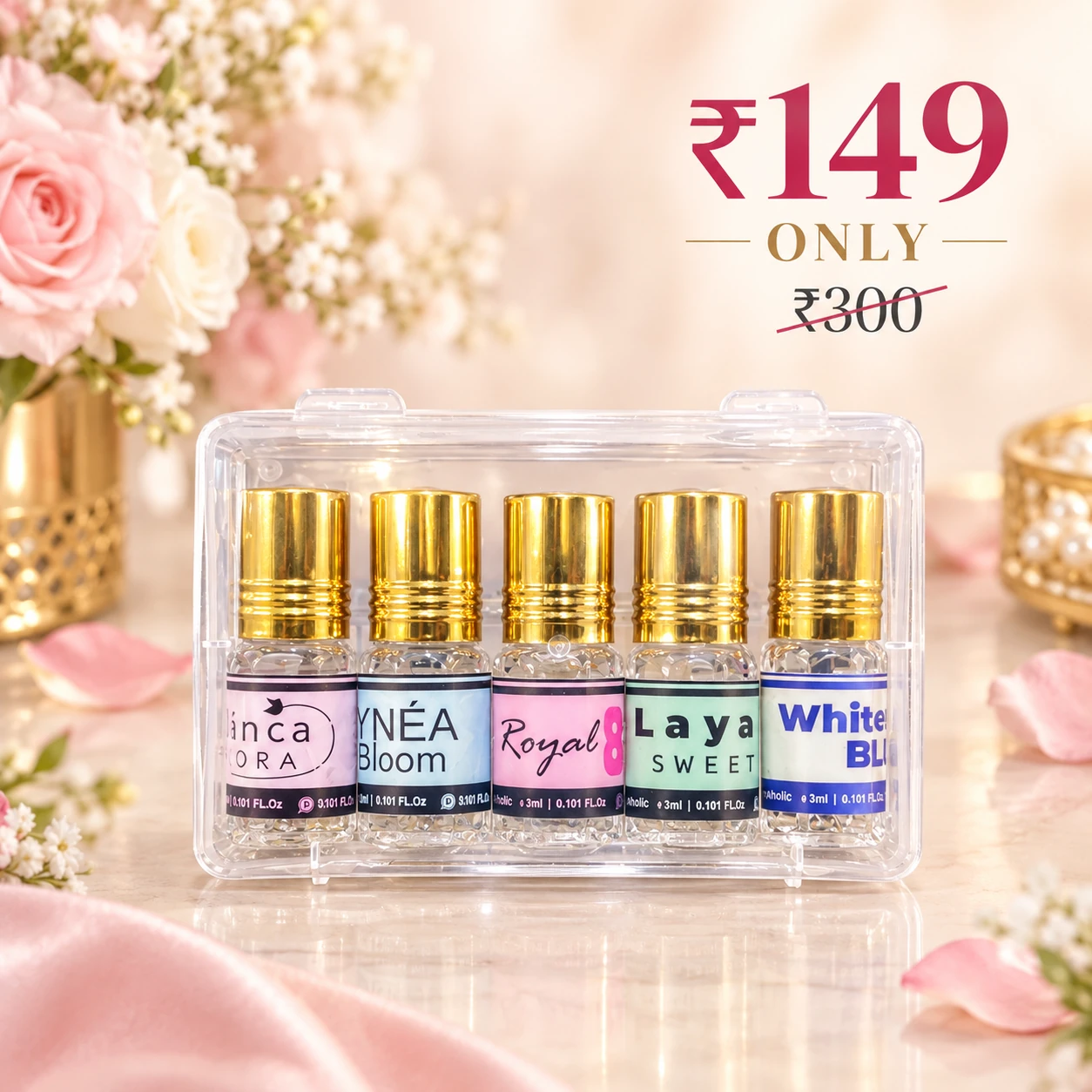 Haadi Layal Flora feminine fragrance combo special offer Rs 149