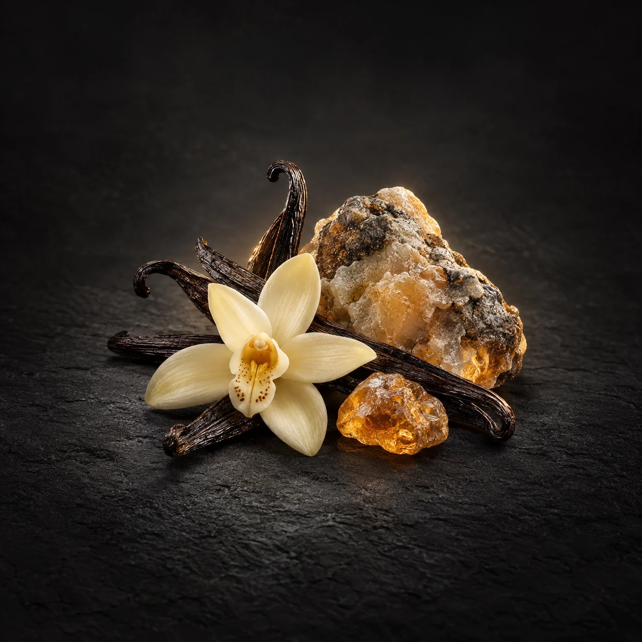Base fragrance notes for Haadi Desert Doux: Sweet vanilla and ambergris