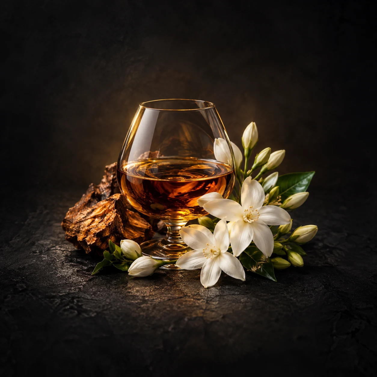Heart fragrance notes for Haadi Mealy Hill So Fresh: Boozy cognac and night-blooming jasmine