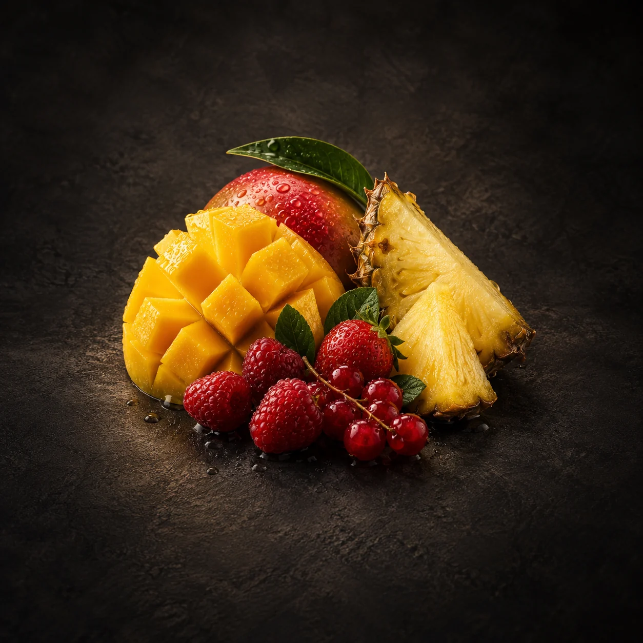 Top fragrance notes for Haadi Mealy Hill So Fresh: Mango, pineapple, and red berries