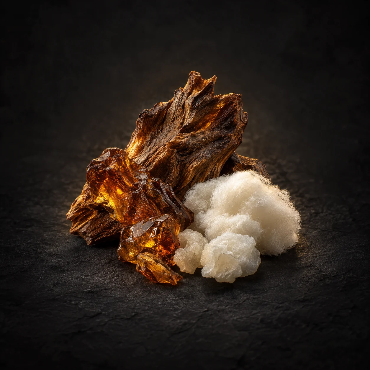 Base fragrance notes for Haadi Murphy Blue: Rich amberwood and white musk