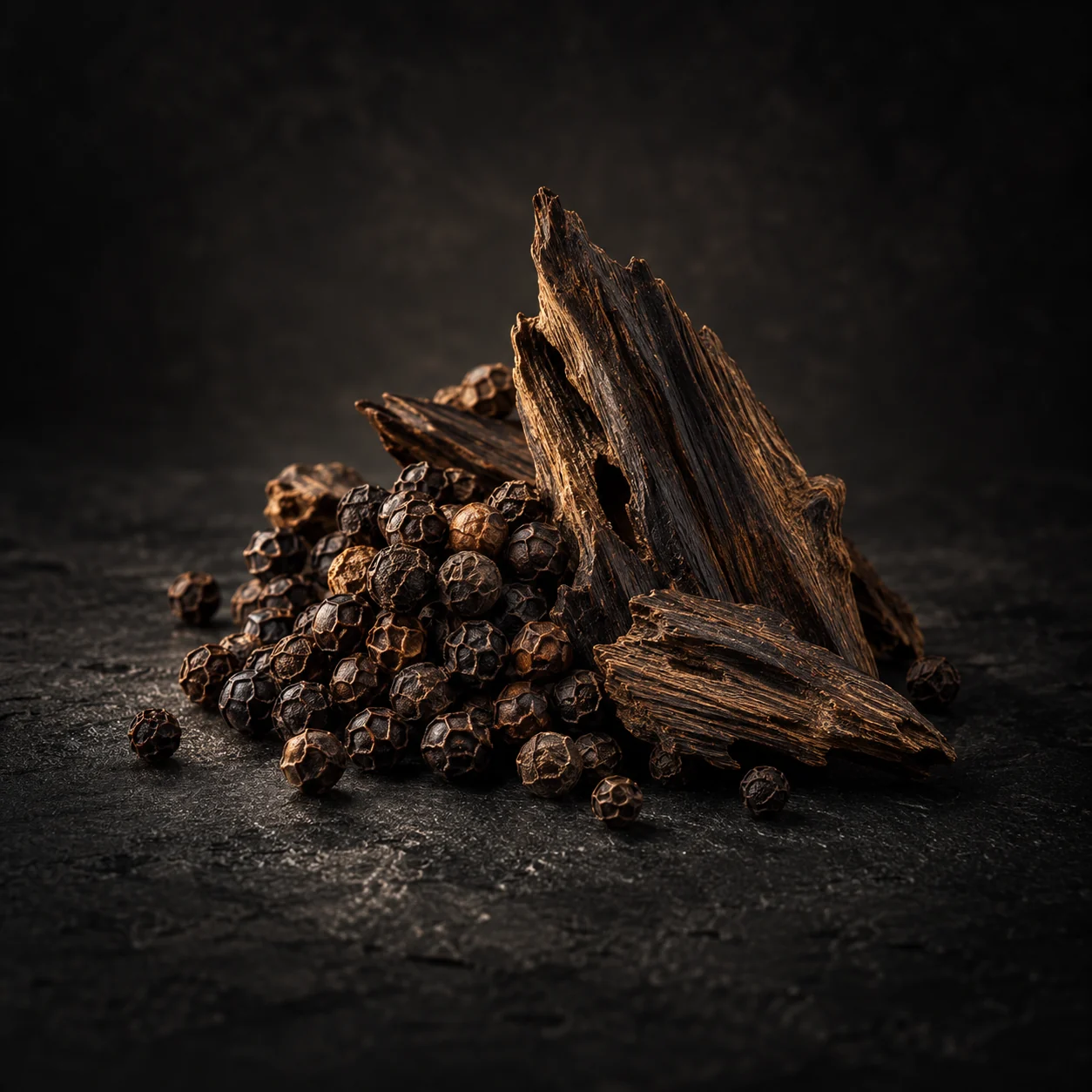 Top fragrance notes for Haadi Offshore Paris Wood: Black pepper and daring oud
