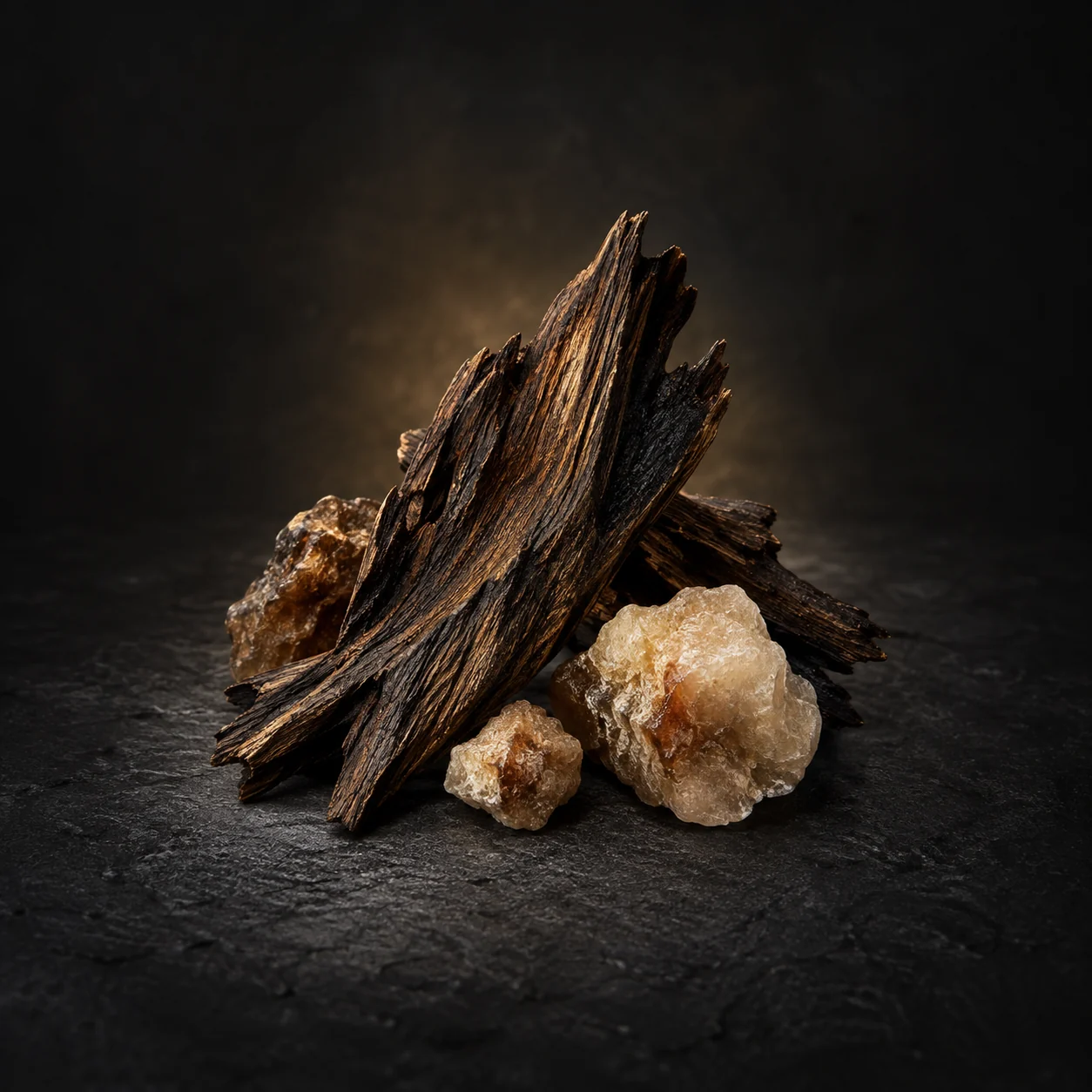 Base fragrance notes for Haadi The Imperial Resin: Dark oud and rich musk