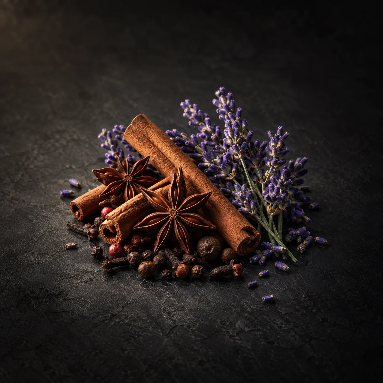 Top fragrance notes for Haadi The Imperial Resin: Warm spices and lavender
