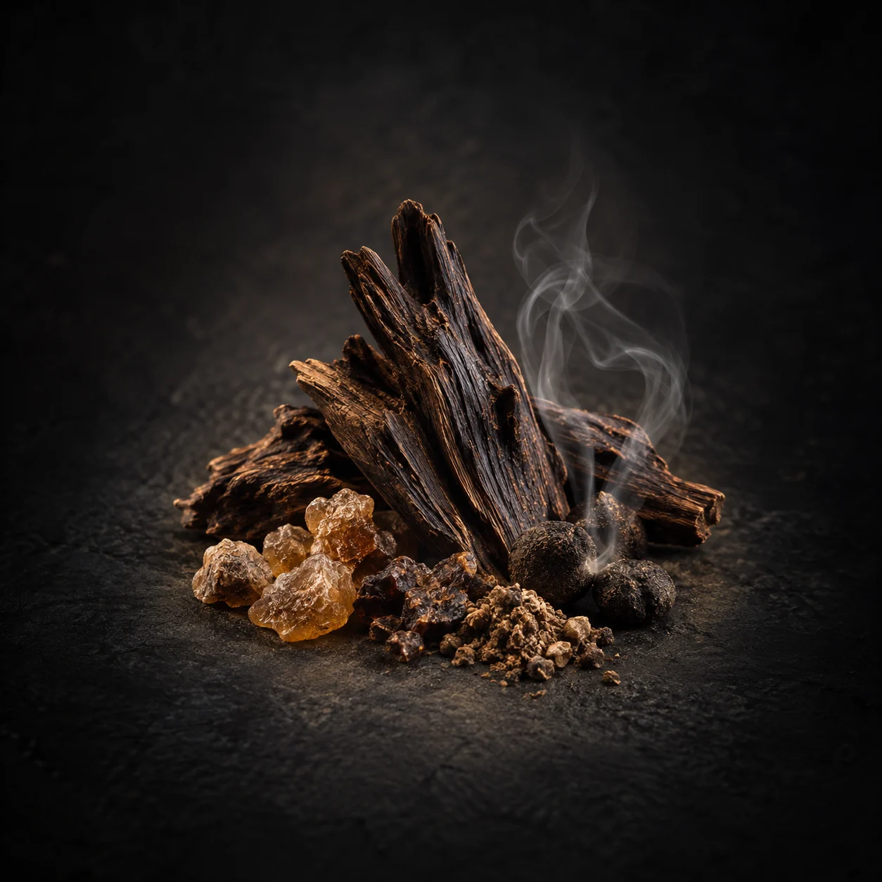 Base fragrance notes for Haadi The Oceanic Pyre: Smoky oud and incense