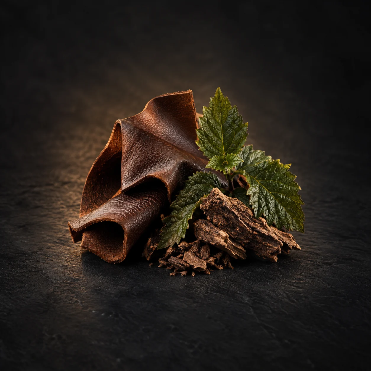 Heart fragrance notes for Haadi The Oceanic Pyre: Dry leather and patchouli