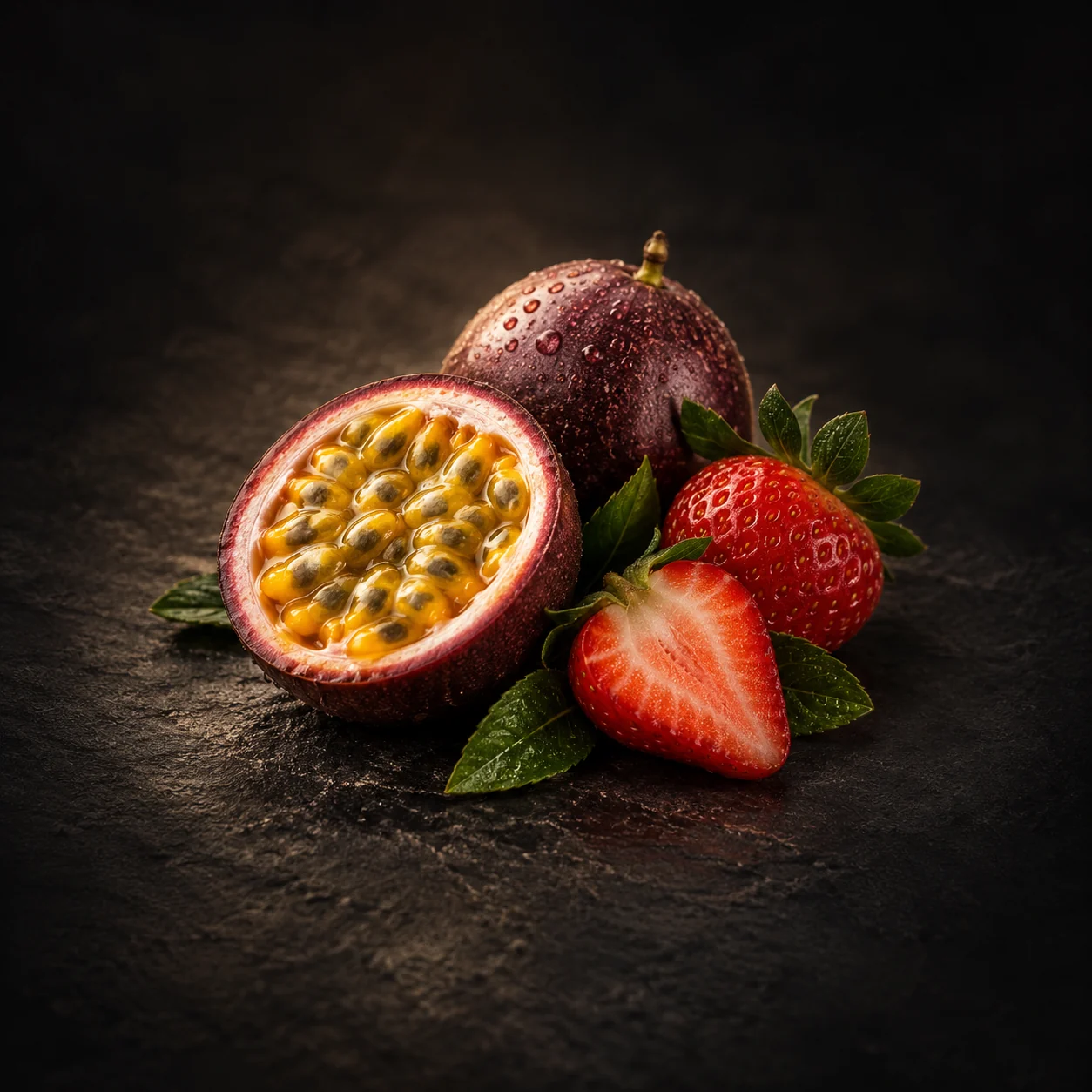 Top fragrance notes for Haadi White Sky: Vibrant passionfruit and sweet strawberry