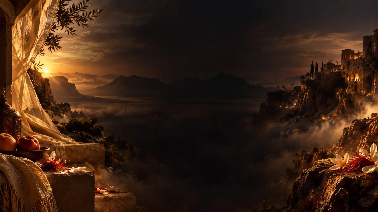 Atmospheric fragrance story artwork for Haadi Desert Doux
