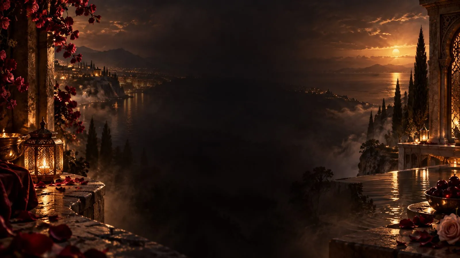 Atmospheric fragrance story artwork for Haadi Dynasty Prive