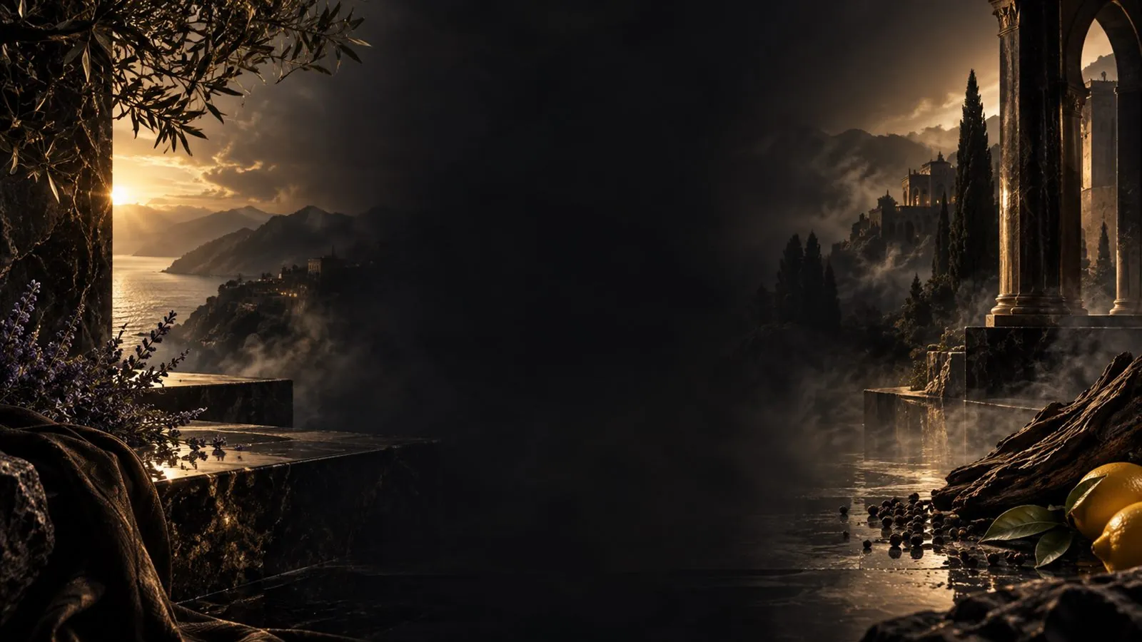 Atmospheric fragrance story artwork for Haadi Oud Euron