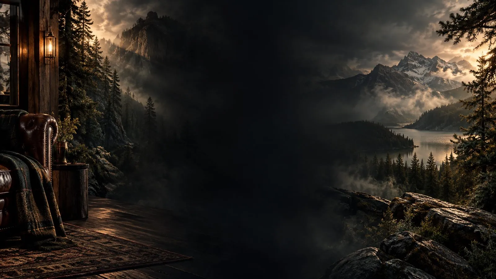 Atmospheric fragrance story artwork for Haadi The Forest Barber