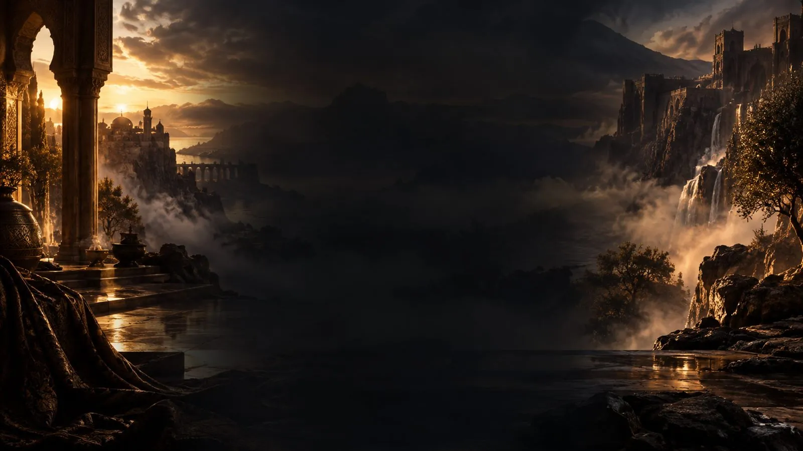 Atmospheric fragrance story artwork for Haadi The Sultan