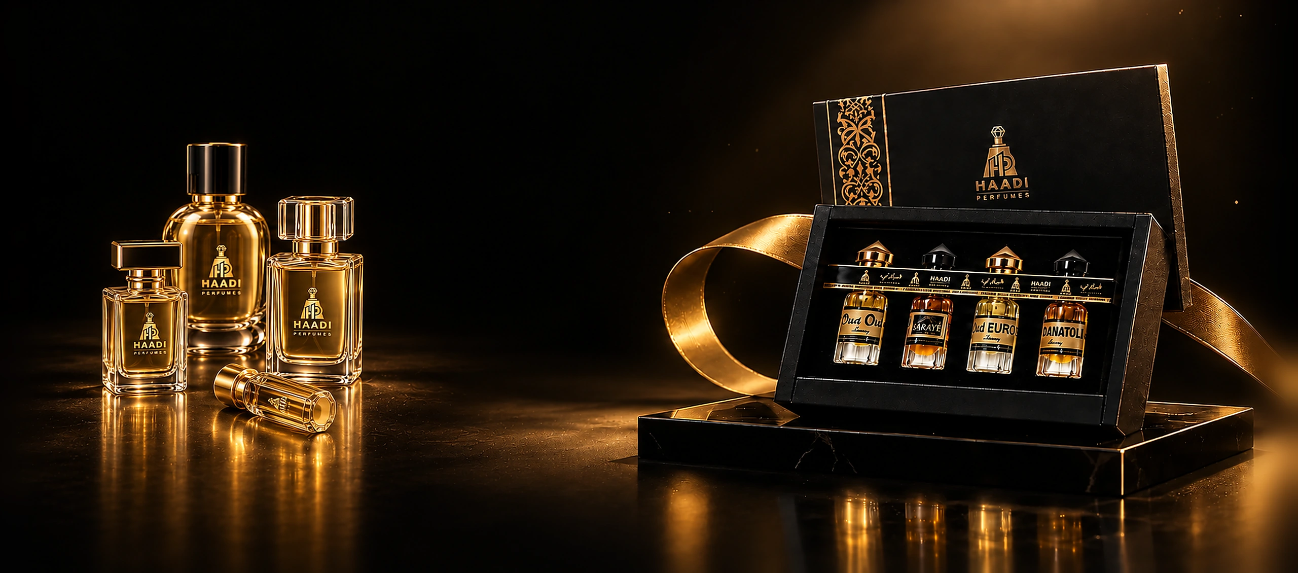 Luxury Haadi Perfumes fragrance combo set