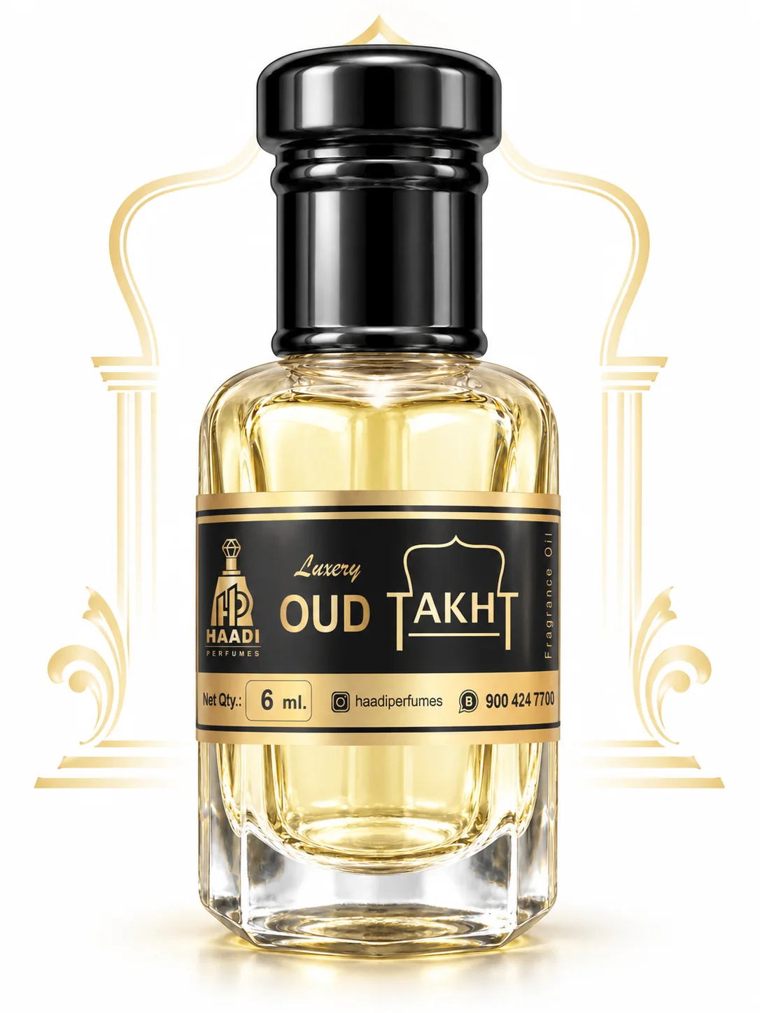 Haadi Oud Takht 6 ml attar bottle