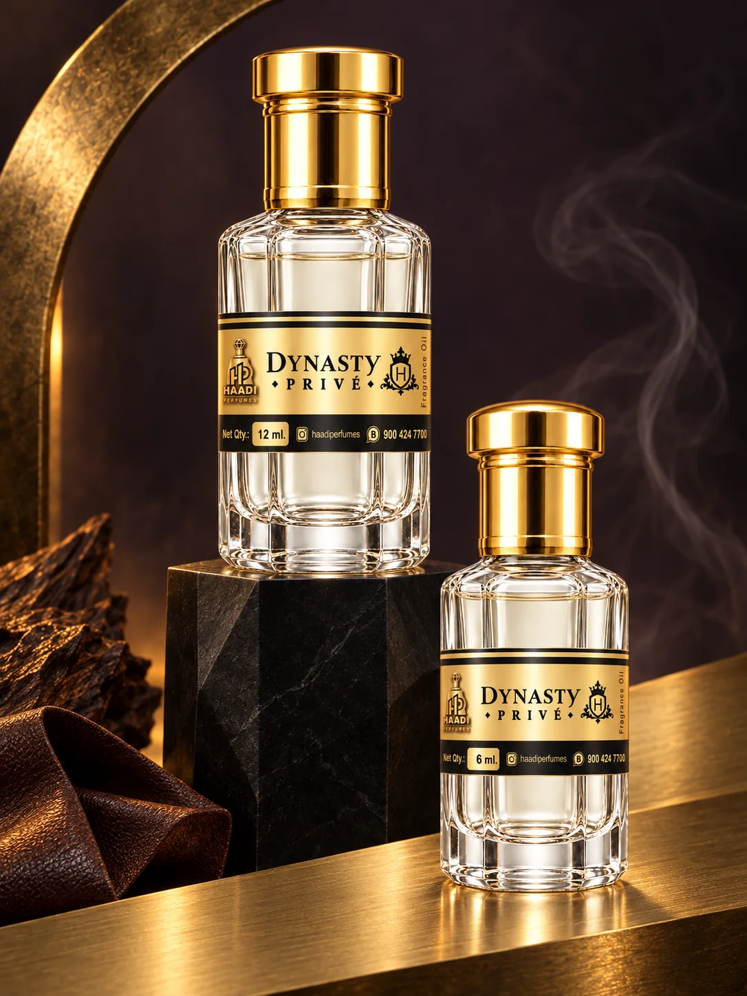 Haadi Dynasty Prive 6 ml and 12 ml attar bottle set