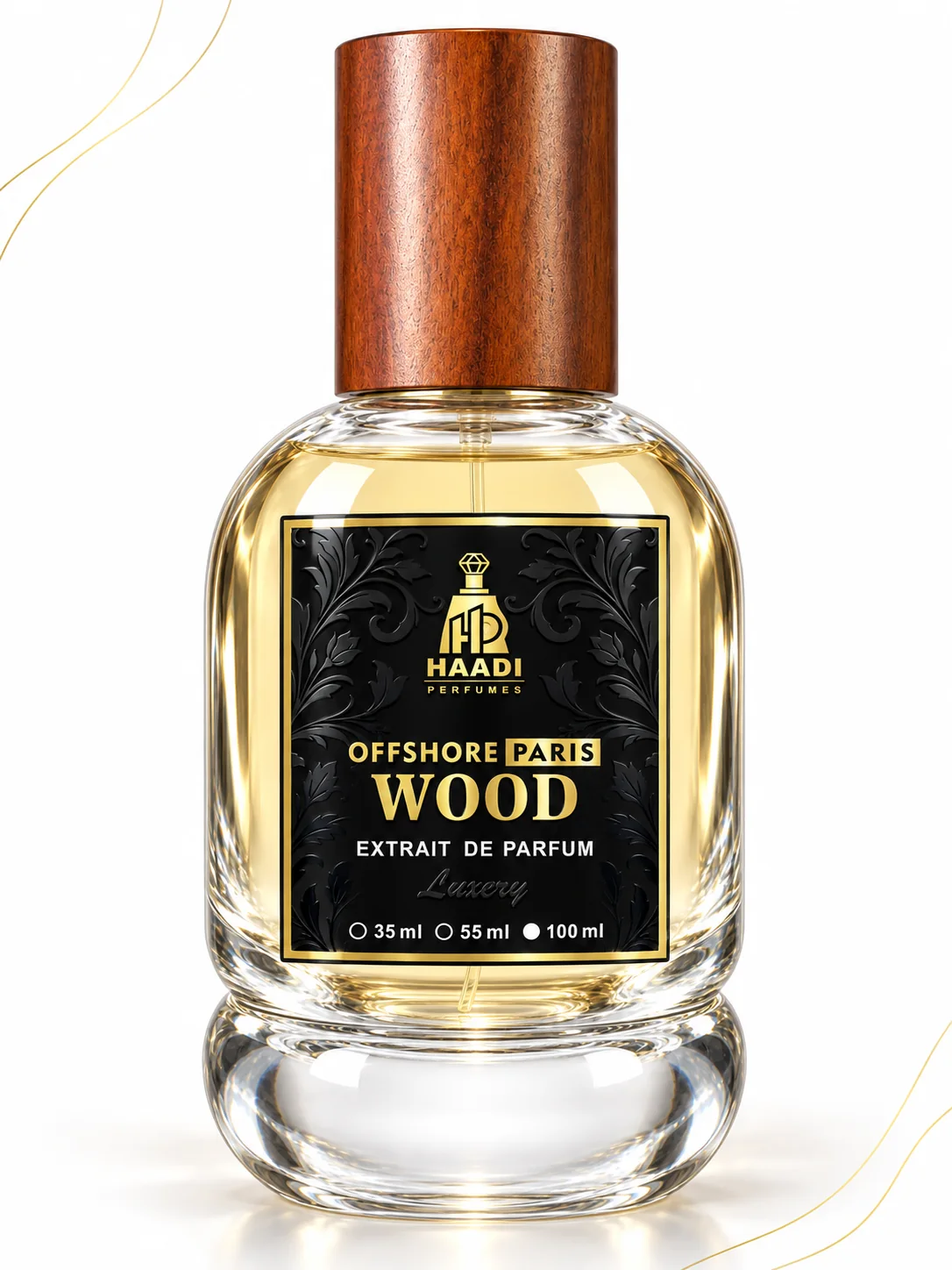 Haadi Offshore Paris Wood 100 ml extrait de parfum bottle