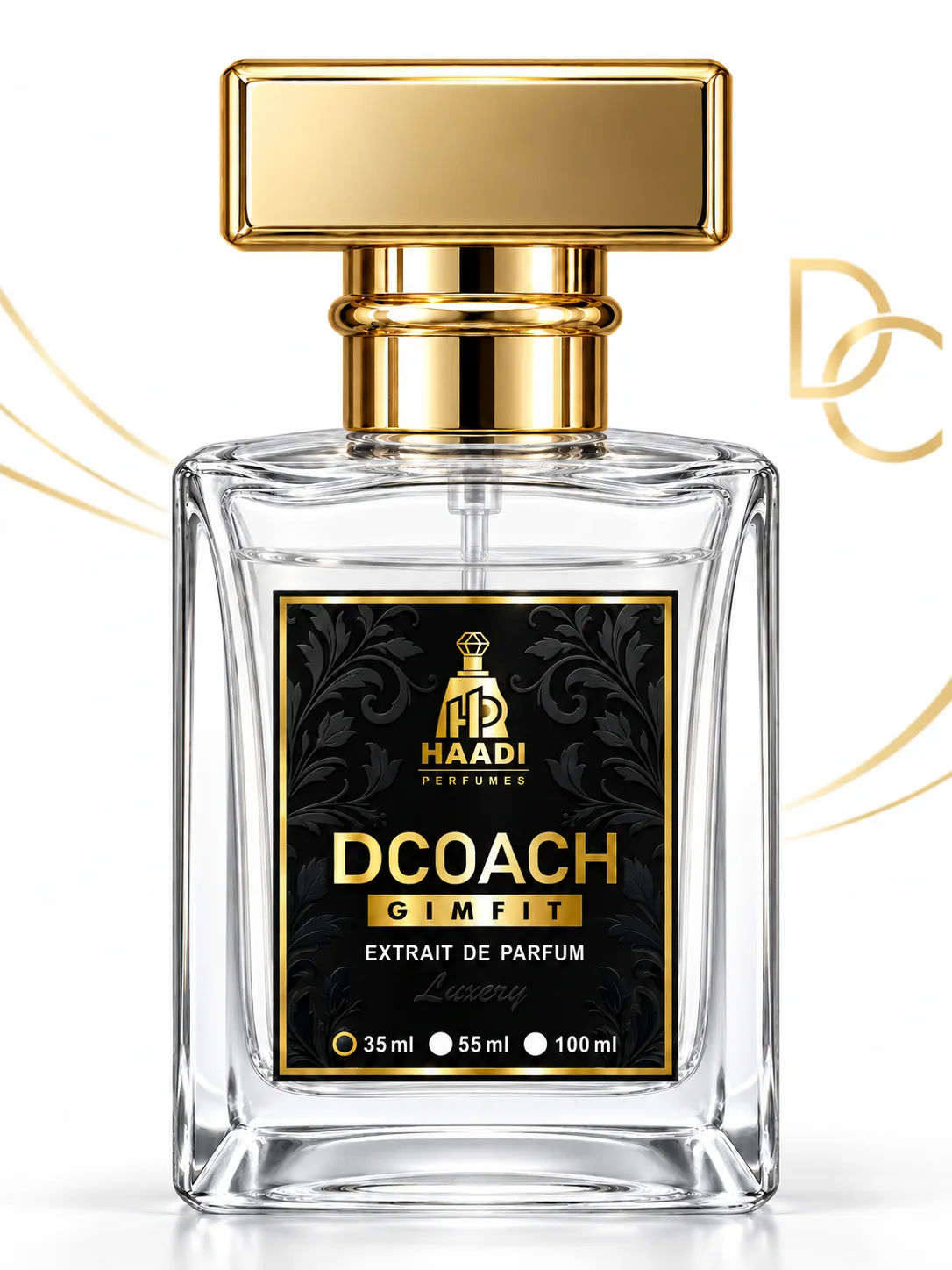 Haadi DCoach Gimfit 35 ml extrait de parfum bottle