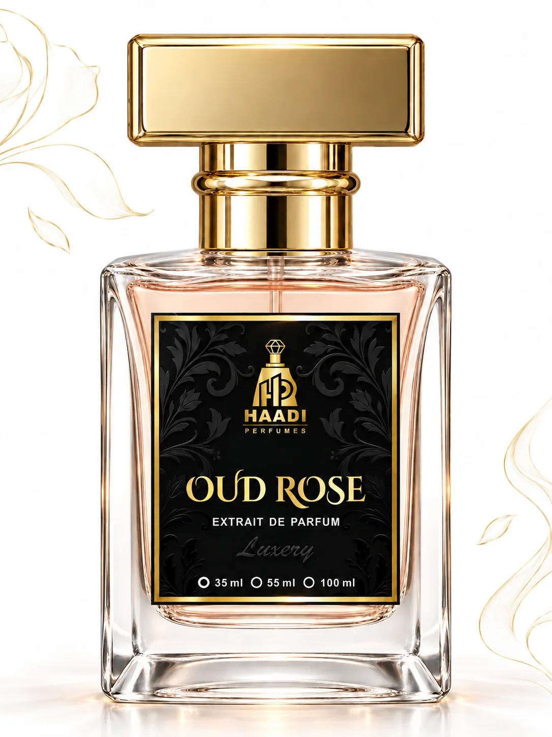 Haadi Oud Rose 35 ml extrait de parfum bottle