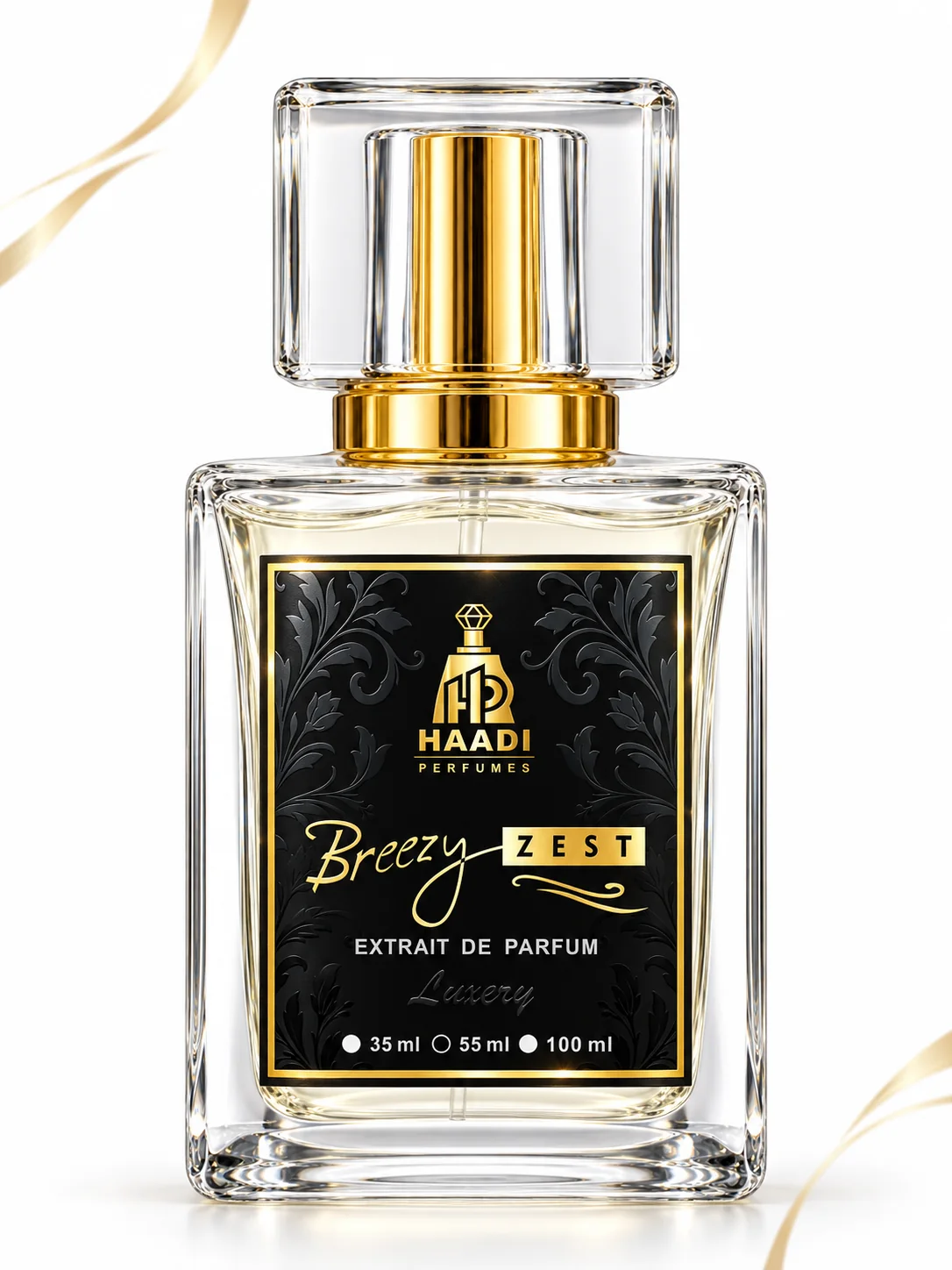 Haadi Breezy Zest 55 ml extrait de parfum bottle