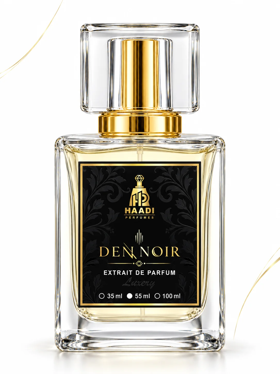 Haadi Den Noir 55 ml extrait de parfum bottle