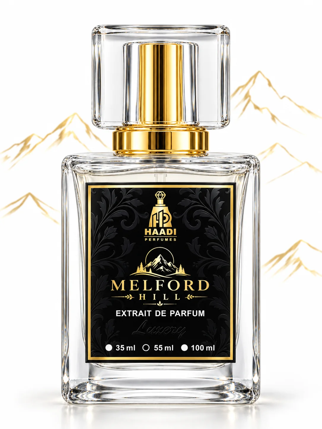 Haadi Melford Hill 55 ml extrait de parfum bottle