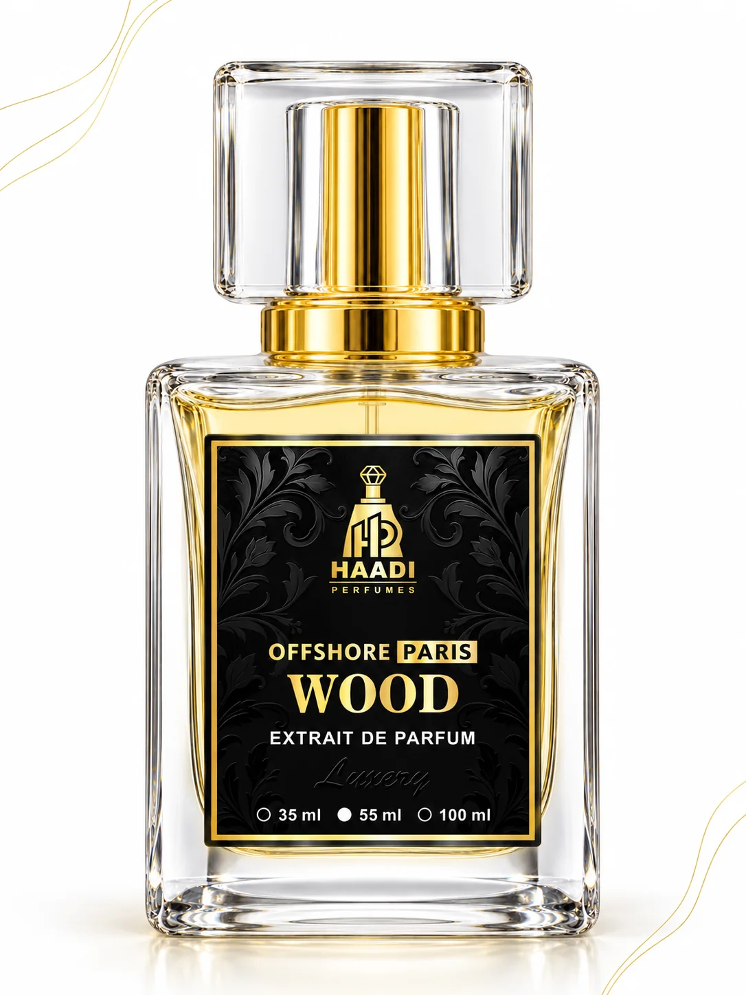 Haadi Offshore Paris Wood 55 ml extrait de parfum bottle