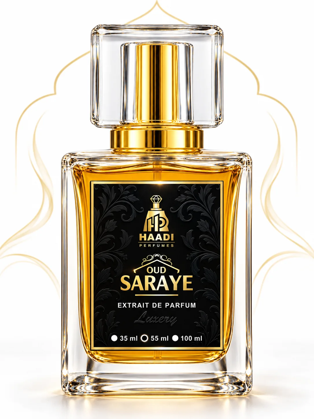 Haadi Oud Saraye 55 ml extrait de parfum bottle